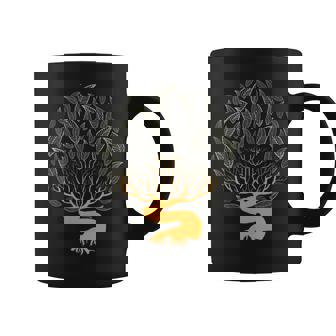 Night Fall Tree Leaves Skeleton Plant Nature Lover Graphic Print Coffee Mug - Monsterry