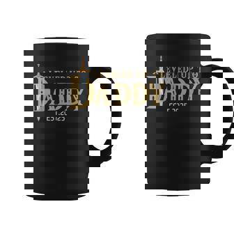 Nivelado Hasta Papá Est 2025 Nivel Desbloqueado Papá Gaming Taza de café - Regaloses