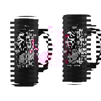 No You Hang Up Ghost Calling Horror Halloween Pink Coffee Mug - Monsterry