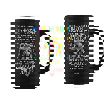 Non-Verbal Doesn't Mean I Have Nothing To Say Autism Graphic Print Coffee Mug - Monsterry