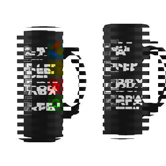 Noob And Professional Gamer Eat Sleep Robux Repeat Coffee Mug | Mazezy