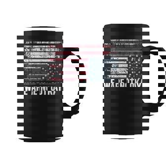 We Are Not Okay Distressed Upside Down Flag Protest Coffee Mug | Seseable CA