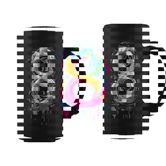 Number 8 8Th Birthday Eight Year Old Boys Girls Graffiti Coffee Mug - Monsterry