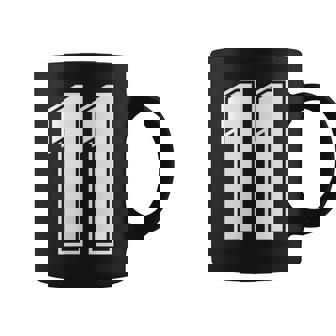 Número 11 Minimalista De Cumpleaños Del Equipo Deportivo Numerada Taza de café - Regaloses