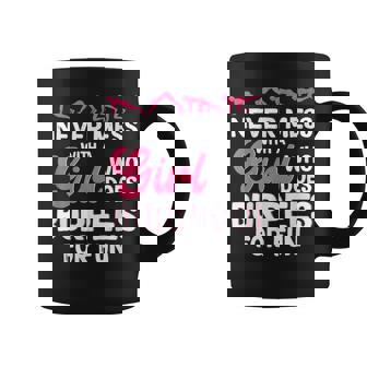 Nunca Te Metas Con Una Chica Que Hace Ejercicios De Entrenamiento De Burpees Taza de café - Regaloses