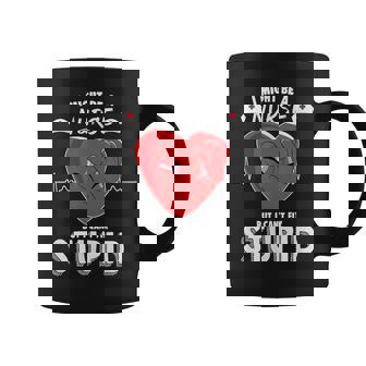 Nurse Shirt I Cant Fix Stupid Humorous Nurse Meme Graphic Print Coffee Mug - Monsterry