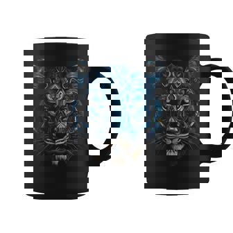 Obra De Arte Tigre Ojos Azules Arte Animal Tigre Taza de café - Regaloses