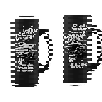 Obs 90S Lifted Crew Cab Easily Distracted By Old Trucks Coffee Mug - Seseable
