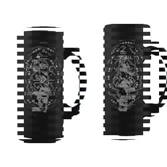 Odin Mitología Nórdica Cuervo Cráneoikingoikingo Escandinavo Taza de café - Regaloses