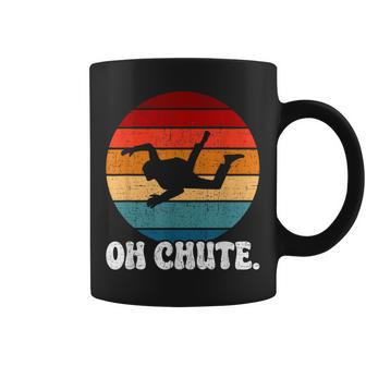 Oh Chute Skydiving Skydive Sky Diving Skydiver Graphic Print Coffee Mug - Monsterry