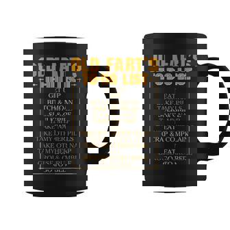 Old Fart's To Do List Get Up Eat Btch Moan Take My Pills Coffee Mug | Seseable CA