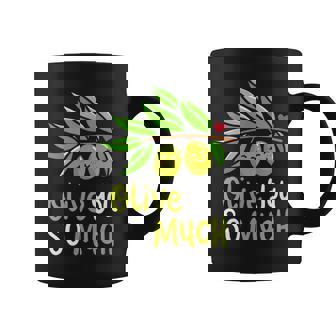 Olive You So Much Green Olives Couple Plants Pun Costume Graphic Print Coffee Mug - Monsterry