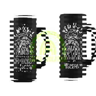 One Luckyed Education Teacher Rainbow St Patrick's Day Coffee Mug | Mazezy