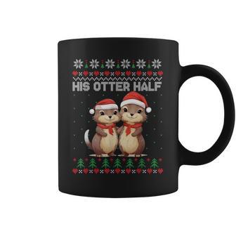 Her Otter Half His Otter Half Christmas Ugly Sweater Couple Tassen - Geschenkecke