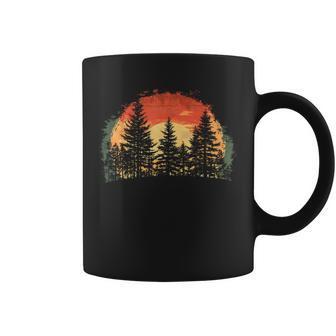 Outdoor Tree Nature Lovers Sunset Retro Forest Tassen - Geschenkecke