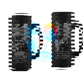 Outer Banks Carolinaacacionesintage Atardecer Taza de café - Regaloses