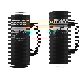 Outer Sunset San Francisco California Retro Vintage Graphic Print Coffee Mug - Monsterry