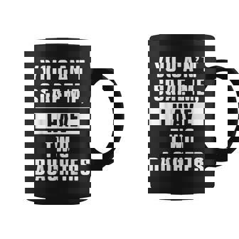 Padre 2 Hijas Papa Papa Padrastro Marido Día Del Padre Taza de café - Regaloses