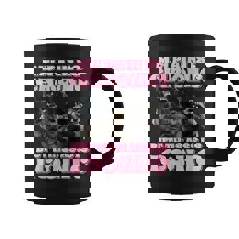 My Pain Is Chronic But This Ass Is Iconic Raccoon Coffee Mug - Monsterry