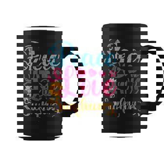 Paix Amour Fleuriste Hippie Fleurs Fleurir Tournesol Tasse - Cadeauxyz