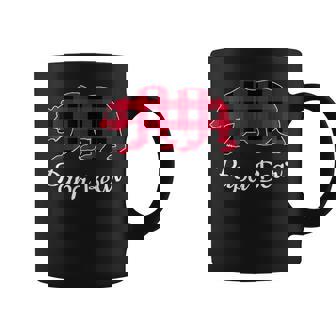 Papa Bear Pajama Red Buffalo Plaid Graphic Print Coffee Mug - Monsterry