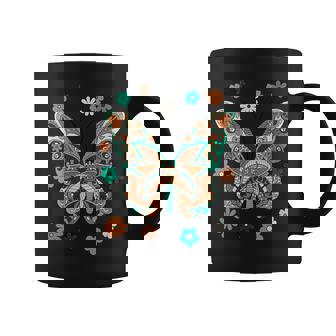 Papillon Signe De Paix Retro 70S 80S Costume Hippie Cadeau Tasse - Cadeauxyz