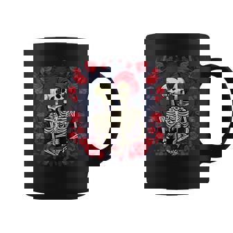Pareja De Esqueleto Enamorada Para El Día De Sanalentín Taza de café - Regaloses