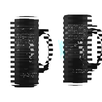Partition De Musique Grimpée De Chaton Pour Les Amoureux Des Chats Musicaux Tasse - Cadeauxyz