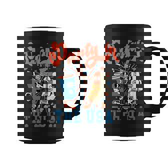 Party In The USA Hot Dog Fireworks American Flag 4th Of July Graphic Print Coffee Mug - Monsterry