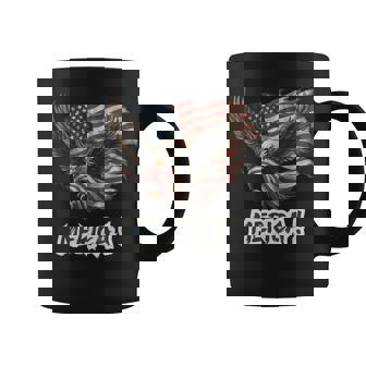 Patriotic Eagle Con Bandera Estadounidense Del 4 De Julio Taza de café - Regaloses