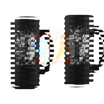 Patriotic Hot Dog American Flag USA 4th Of July Fourth Graphic Print Coffee Mug - Monsterry