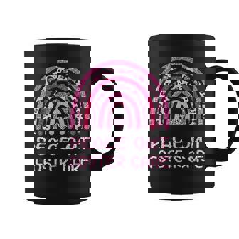 Peace Out Foster Care Adoption Gotcha Day 2023 Graphic Print Coffee Mug - Monsterry