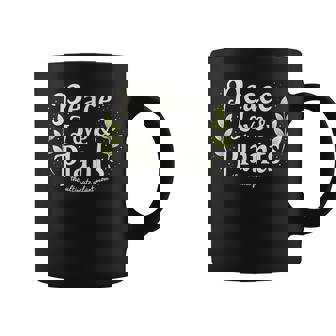 Peace Love & Plants Mom Garden Mother's Day Gardening Moms Coffee Mug | Mazezy