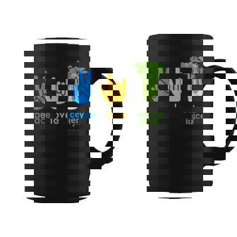 Peace Love Celery Juice Organic Juicing Juicer Health Graphic Print Coffee Mug - Monsterry