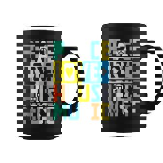 Peace Love EDM Print Techno Festival House Music Tank Top Graphic Print Coffee Mug - Monsterry
