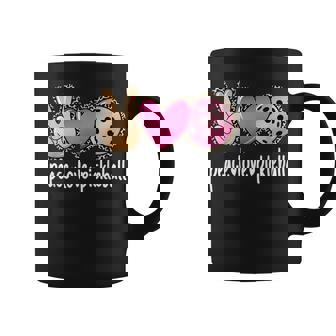 Peace Love Pickleball Cute Pickleball Lover Leopard Print Graphic Print Coffee Mug - Monsterry