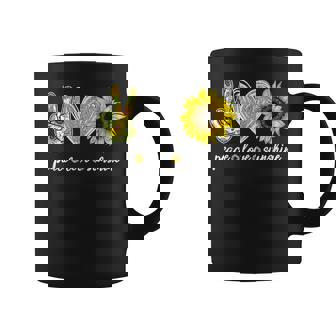 Peace Love Tournesol Hippie Amoureux De Tournesol Tasse - Cadeauxyz