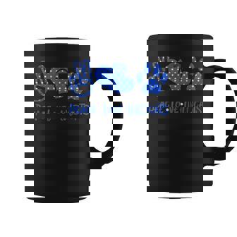 Peace Love Wildcats Kentucky Ky Pride Grunge Coffee Mug - Monsterry