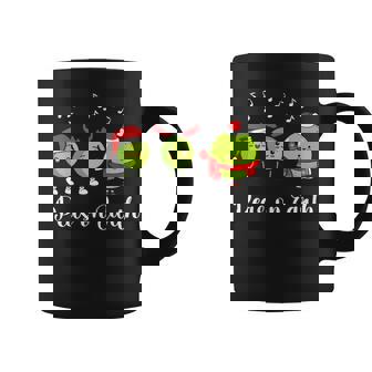 Peas On Earth Peace On Earth Christmas Pun Premium Graphic Print Coffee Mug - Monsterry