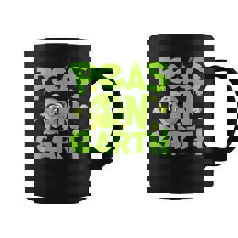 Peas On Earth Peace On Earth Foodie Pun Meme Graphic Print Coffee Mug - Monsterry