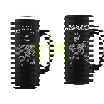 Peas On Earth World Peace Funny Pun Food Lover Graphic Print Coffee Mug - Monsterry