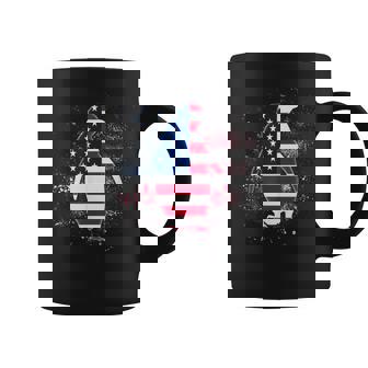 Penguin Independence Day Shirt Patriotic US Flag Graphic Print Coffee Mug - Monsterry