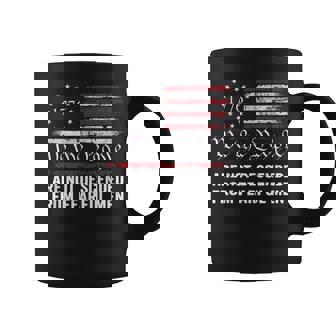 We The People Are Not Descended From Fearful Men USA Flag Graphic Print Coffee Mug - Monsterry