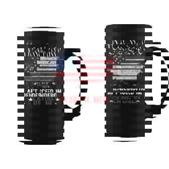 We The People Are Not Descended From Fearful Men USA Flag Tank Top Graphic Print Coffee Mug - Monsterry