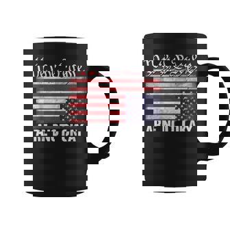 We The People Are Not Okay Flipped American Flag Patriotic Coffee Mug | Mazezy