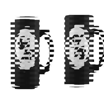 Percentage Sign Symbol Graphic Print Coffee Mug - Monsterry