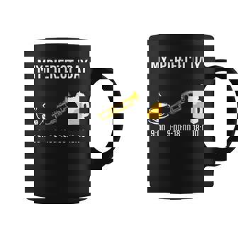 My Perfect Day Trompette Café Bière Trompette Joueur Musicien Tasse - Cadeauxyz