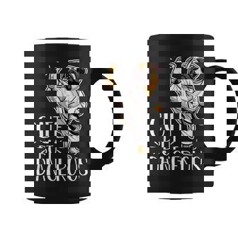 Perro Pug Lindo Pero Peligroso Taza de café - Regaloses