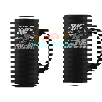 Persona Bajita Corta E Impresionante Retro Groovy Taza de café - Regaloses