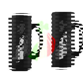 Pinched Italian Hand Clover- St Patrick's Day Shamrock Coffee Mug | Mazezy